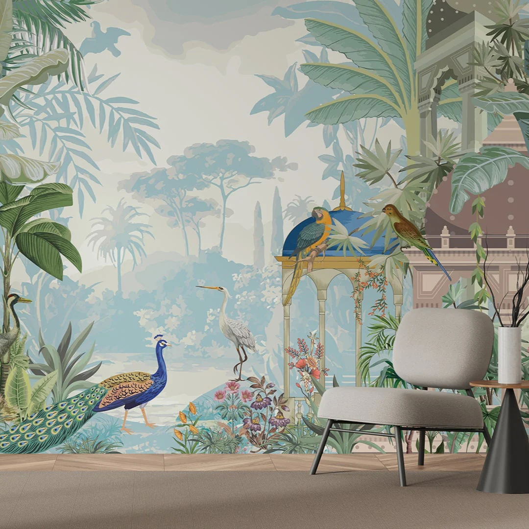 Regal Tropicana — Luxury Floral Wallpaper Dubai