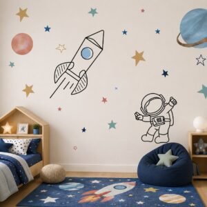 Rocket Romp — Luxury Kids Wallpaper Dubai