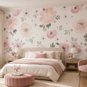 Rosy Cadence — Luxury Floral Wallpaper Dubai