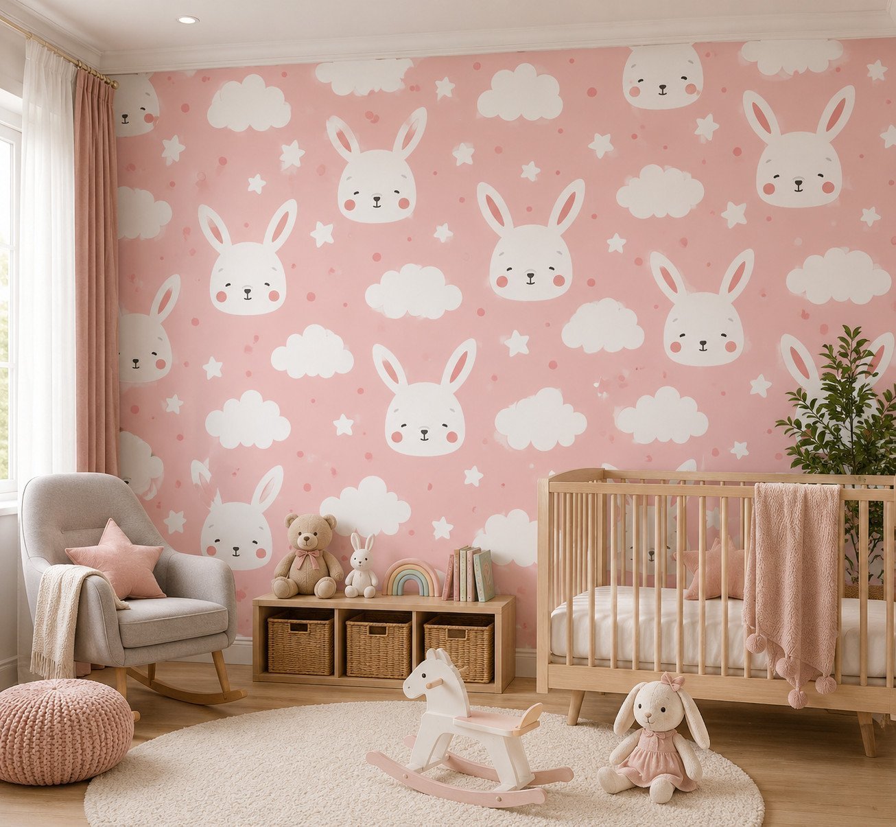 Rosy Hoppers — Luxury Kids Wallpaper Dubai