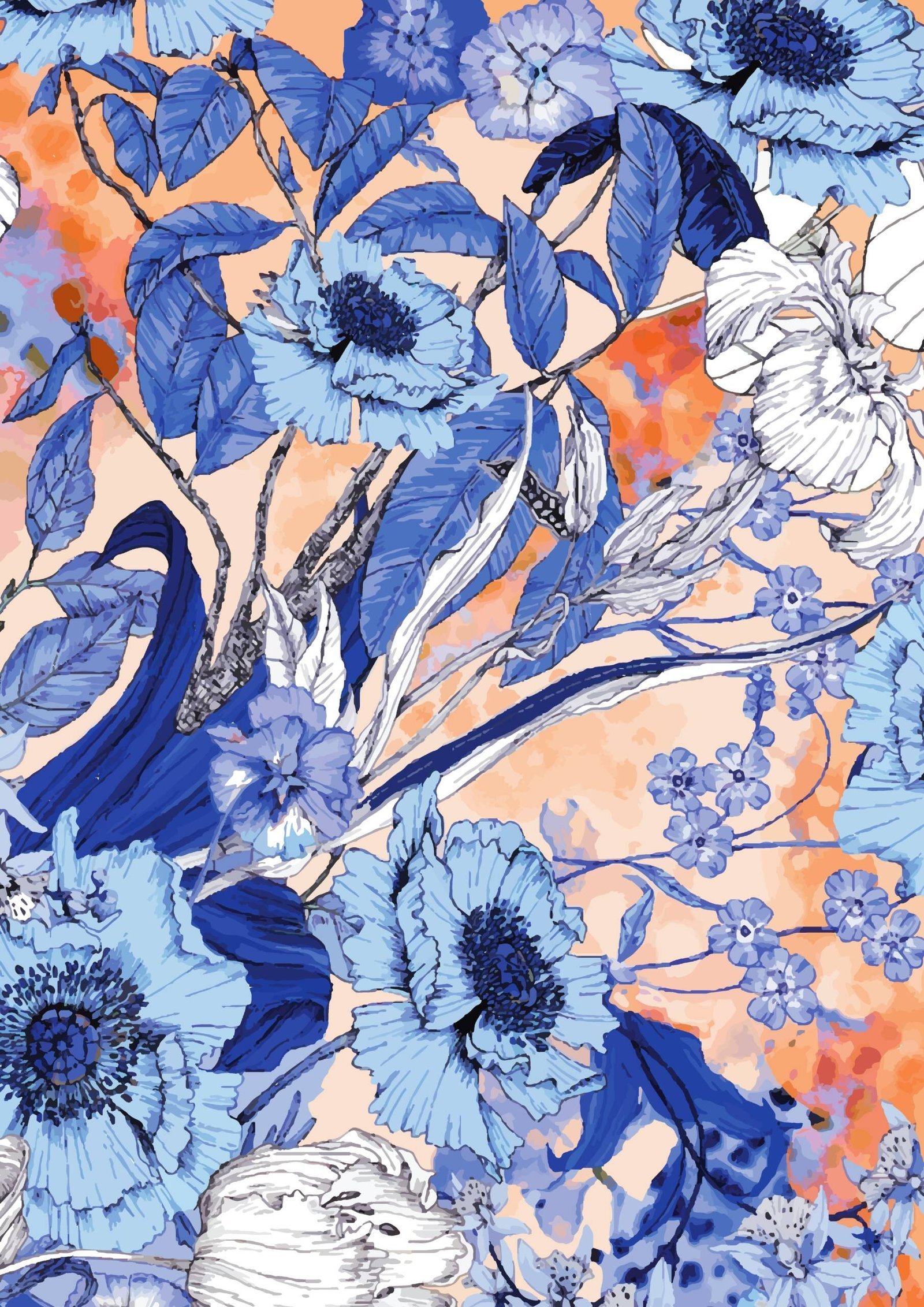 Royal Ember — Luxury Floral Wallpaper Dubai - Image 3