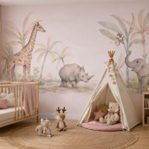 Safari Fresco — Luxury Kids Wallpaper Dubai