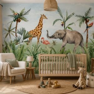 Safari Menagerie — Luxury Kids Wallpaper Dubai