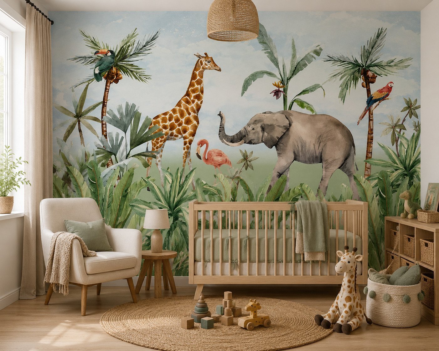 Safari Menagerie — Luxury Kids Wallpaper Dubai