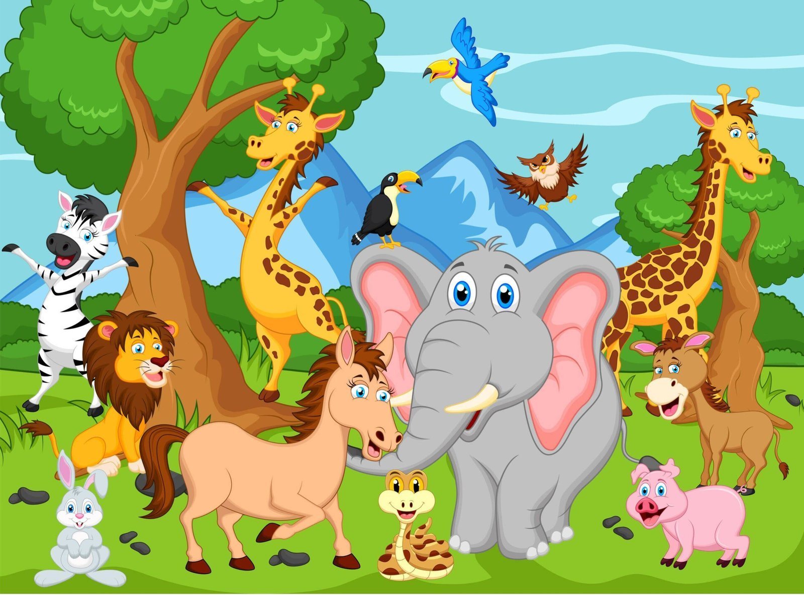 Safari Smiles Retreat — Luxury Kids Wallpaper Dubai - Image 2