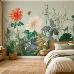 Sage Florarium — Luxury Floral Wallpaper Dubai
