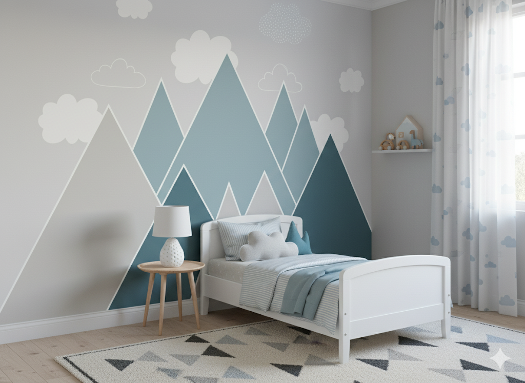 Skybound Shapes — Luxury Kids Wallpaper Dubai - Image 3