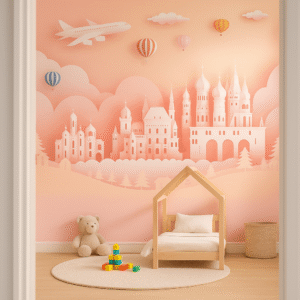 Skyline Soirée — Luxury Kids Wallpaper Dubai