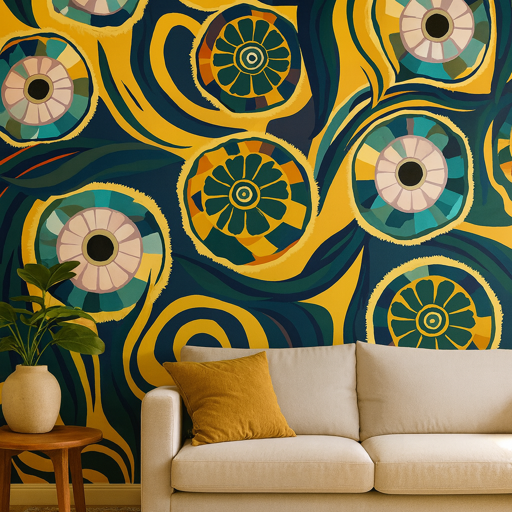 Solar Bloom — Plain & Textured Wallpaper Dubai