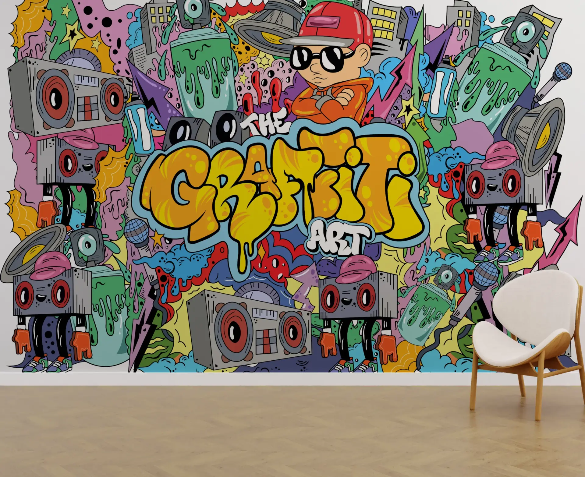 Sonic Scribble — Luxury Kids Wallpaper Dubai - Image 3
