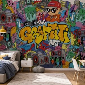 Sonic Scribble — Luxury Kids Wallpaper Dubai