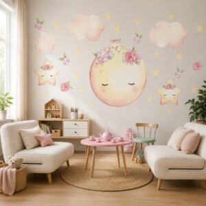 Starry Bloom — Luxury Kids Wallpaper Dubai