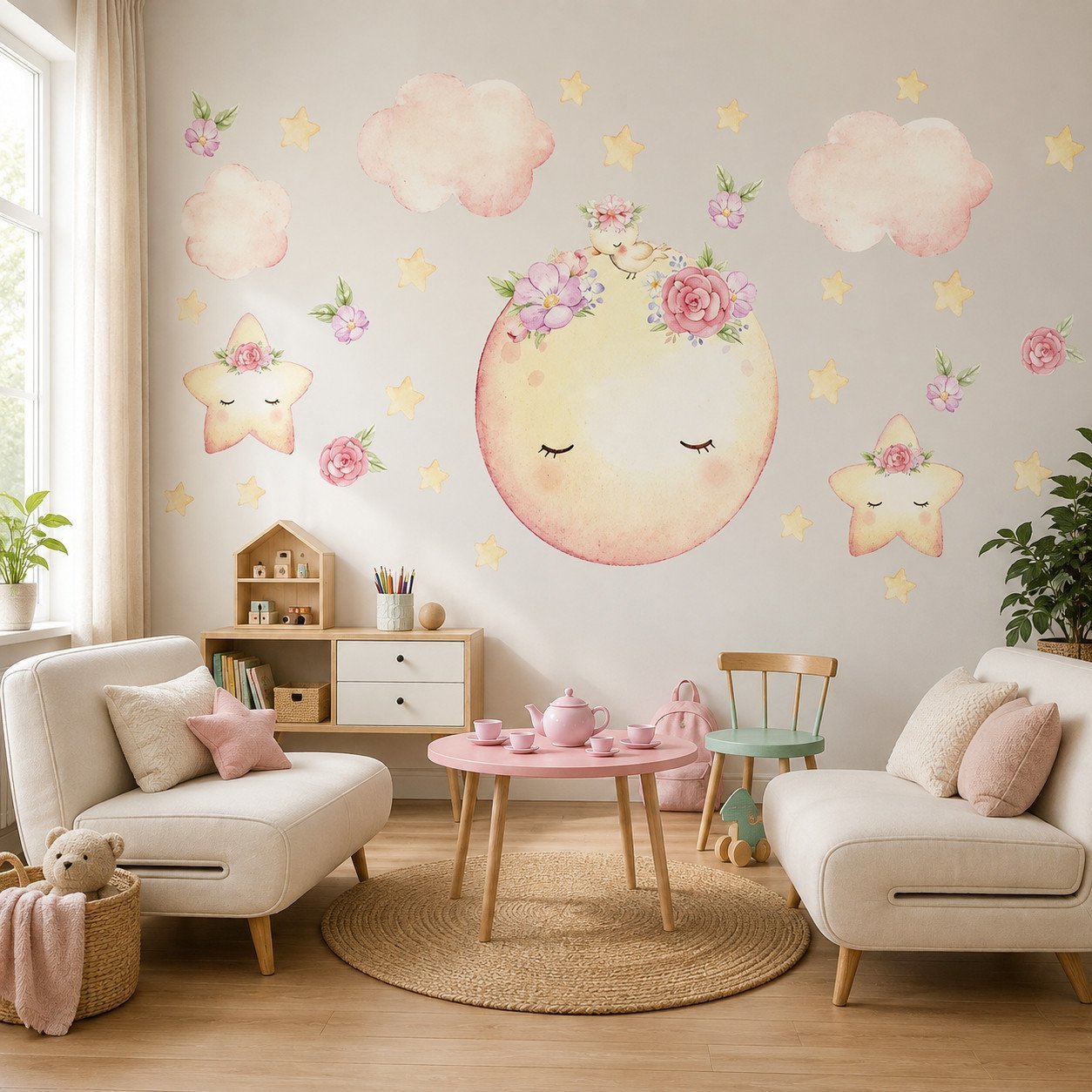 Starry Bloom — Luxury Kids Wallpaper Dubai