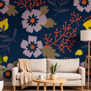 Stylized flowers — Luxury Floral Wallpaper Dubai