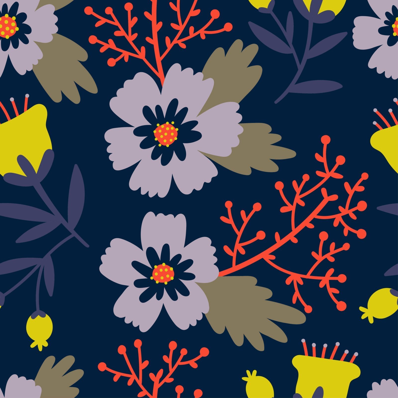 Stylized flowers — Luxury Floral Wallpaper Dubai - Image 2