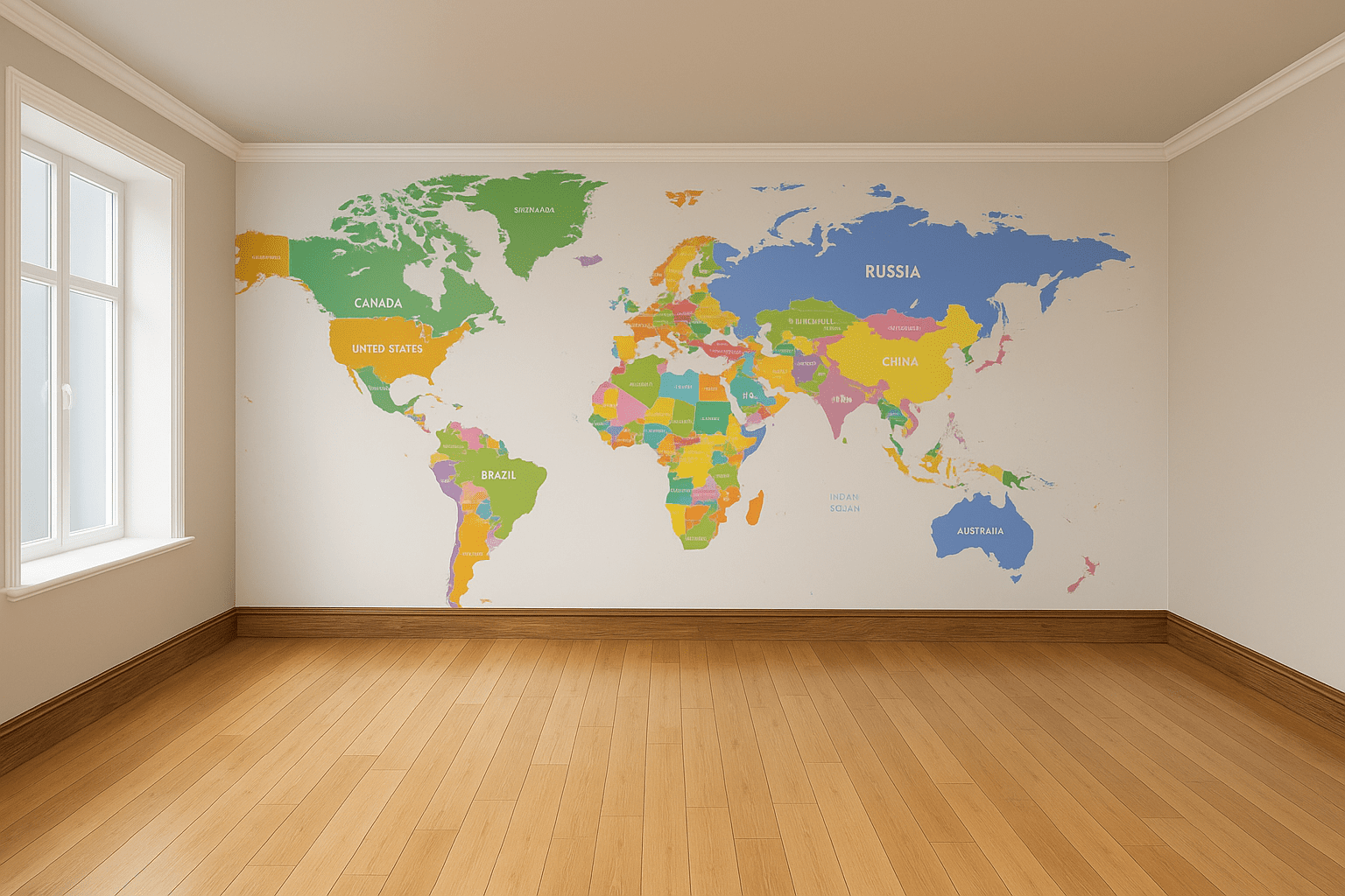 Terra Chroma — Map & Mural Wallpaper Dubai - Image 3