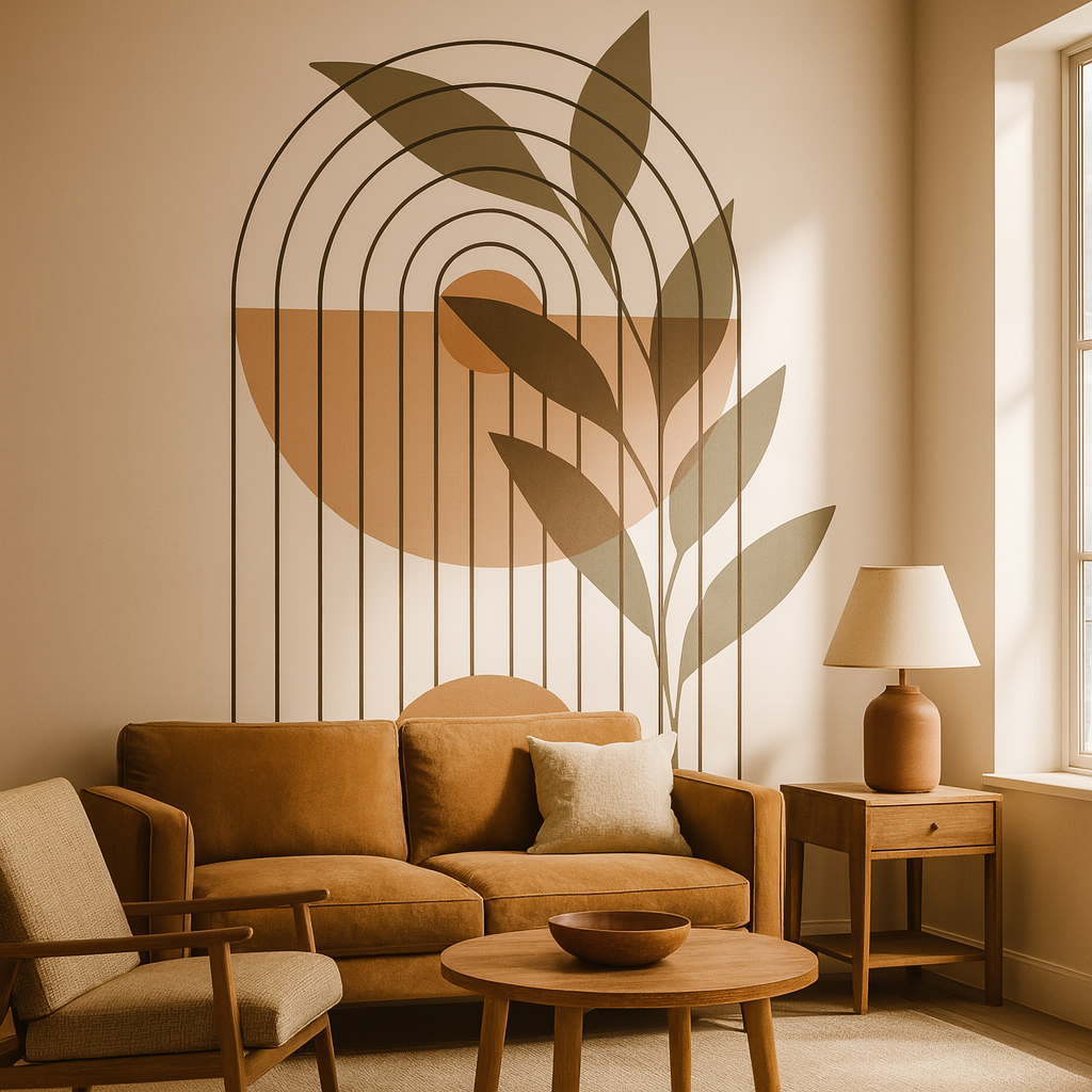 Terracotta Arch — Luxury Floral Wallpaper Dubai