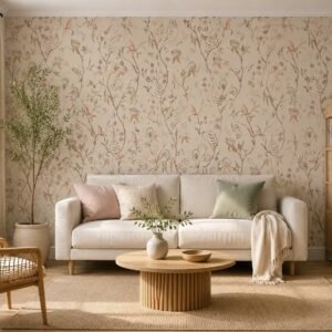 Thistle Aviary — Luxury Floral Wallpaper Dubai