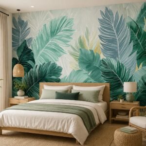 Tidal Palms — Luxury Floral Wallpaper Dubai
