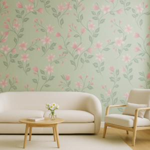Tranquil Bloom — Modern Wallpaper Dubai