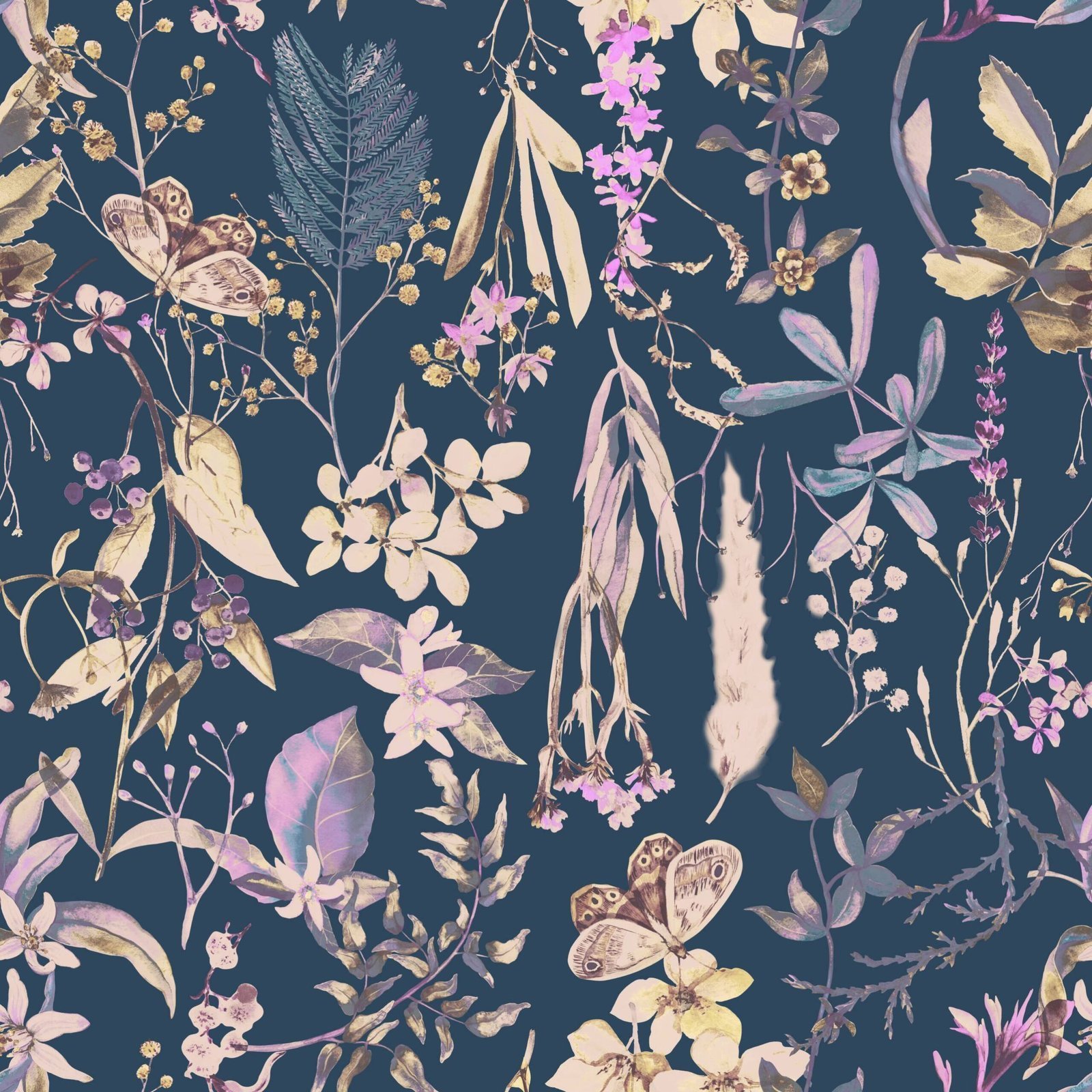 Twilight Botanica — Luxury Floral Wallpaper Dubai - Image 2