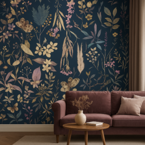 Twilight Botanica — Luxury Floral Wallpaper Dubai
