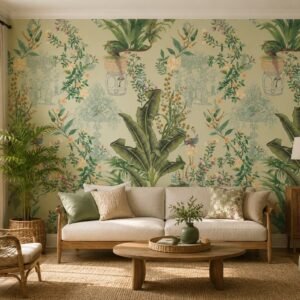 Verdant Rococo — Luxury Floral Wallpaper Dubai