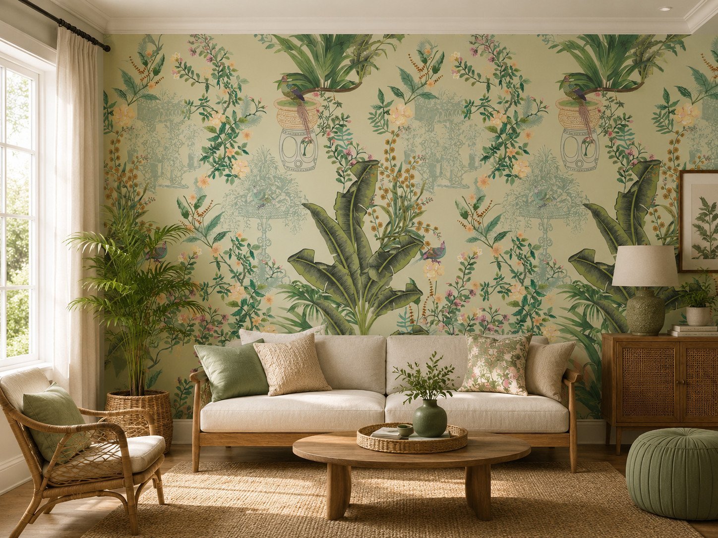 Verdant Rococo — Luxury Floral Wallpaper Dubai