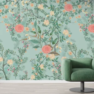 Verdant Rosette — Luxury Floral Wallpaper Dubai