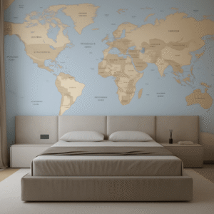Vintage World Map — Map & Mural Wallpaper Dubai