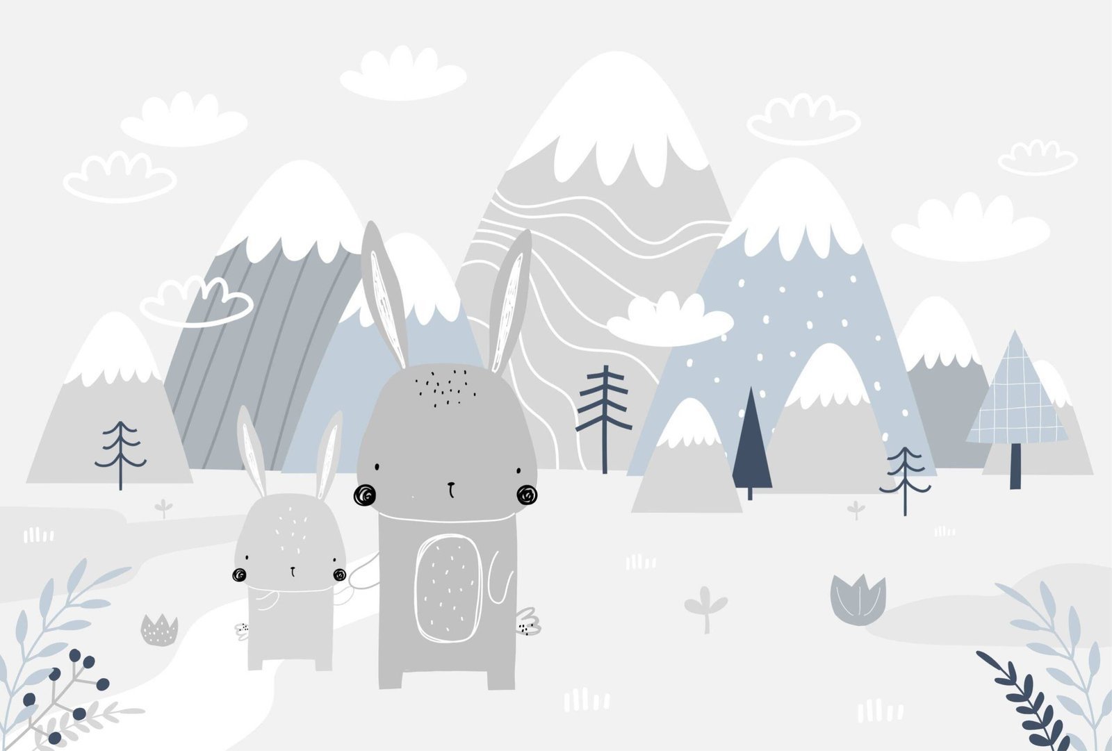 Winter Bunny — Luxury Kids Wallpaper Dubai - Image 2
