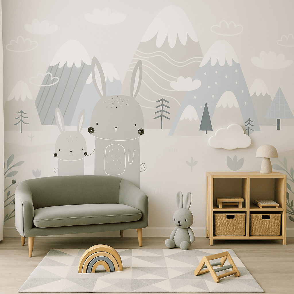 Winter Bunny — Luxury Kids Wallpaper Dubai