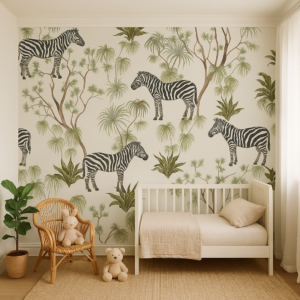Zebra Grove — Luxury Kids Wallpaper Dubai