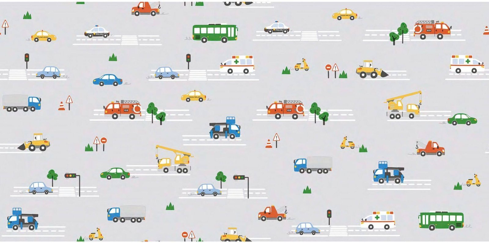 Traffic Town — Kids Standard Wallpaper Dubai